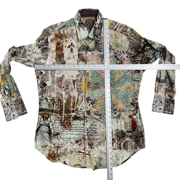 Robert Graham Graffiti Collage Shirt Flip Cuff - Picture 14 of 15